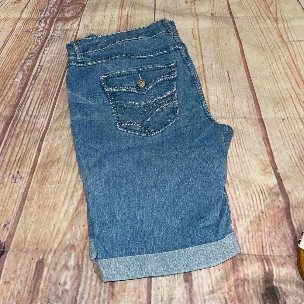 Rhythm in blues stretch denim shorts women’s 16
